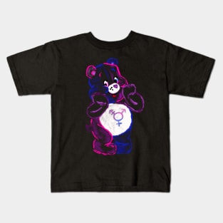 TransBear Stare! - Neon Fluffy Kids T-Shirt